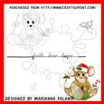 Christmas Present and Sentiment Digi Stamp