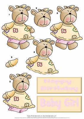 Baby Teddy in Pink and Yellow