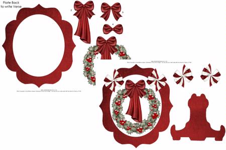 Christmas Plate 4a Wreath and Bow