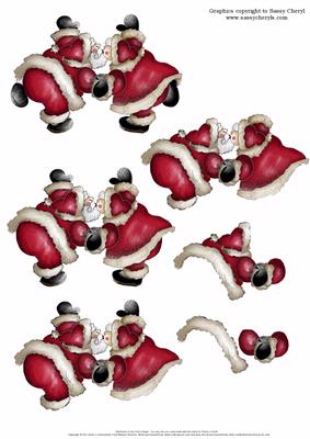 Mr and Mrs Claus Kissing