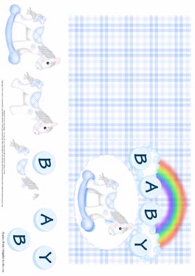 Baby Blue Rocking Horse