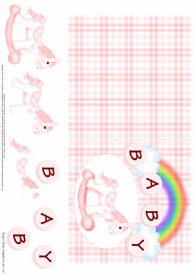 Pink Rocking Horse 5x5 Card