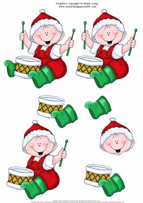 Christmas Baby with Drum Set
