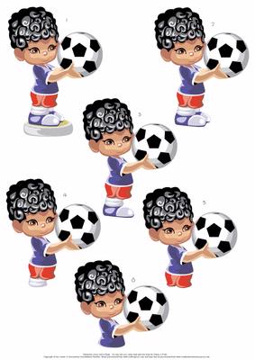 Cute Ethnic Boy with Football