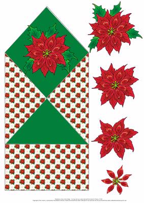 Poinsettia Spring Card