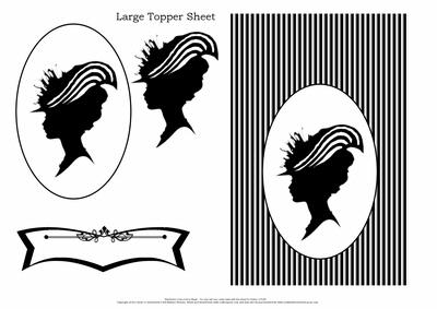 Black N White Topper Ladies Head