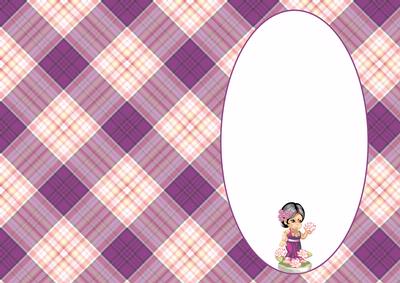 Ethnic Girl with Waterlillies Insert