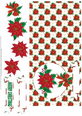 5x5 Poinsettia Card