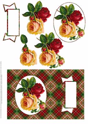 Red and Yellow Rose Topper