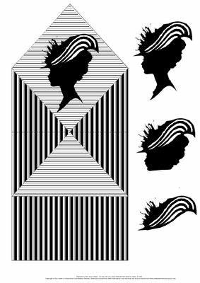 Black N White Spring Card