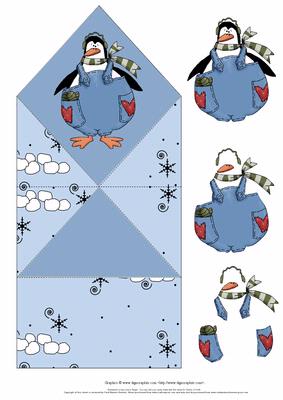 Jean Clad Christmas Penquin