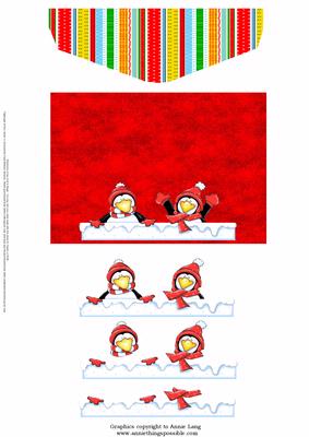 Christmas Penquin Envelope Card