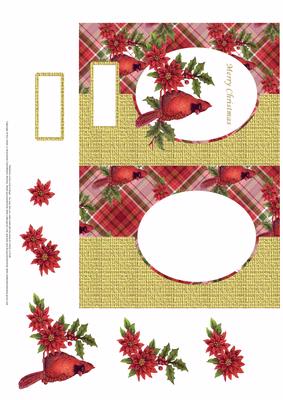 Cardinal and Poinsettia Foldback