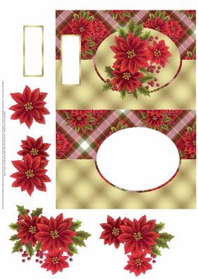 Sparkling Poinsettia Foldback