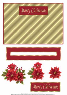 Sparkling Poinsettia 3D Slider Card