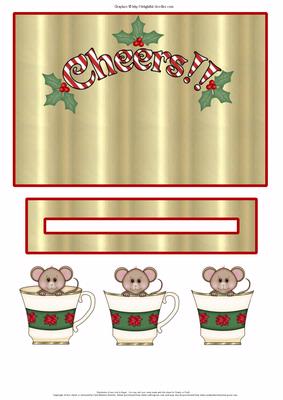 Christmas Mouse in Cup