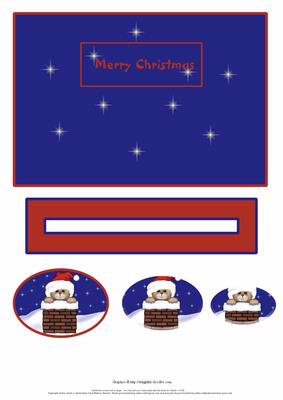 Santa Teddy in Chimney