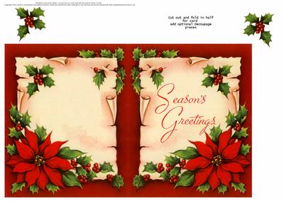 Poinsettia Seasons Greeting