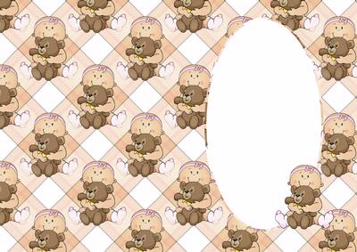 Baby Girl with Bear Insert