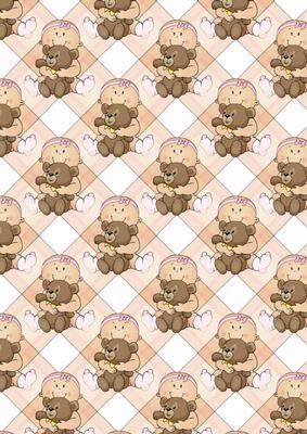 Baby Girl with Bear Vellum
