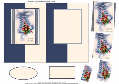 Blue Christmas Bells Twisted Foldback