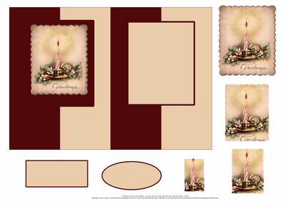 Christmas Candle Lit Foldback