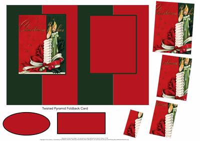 Christmas Candles Twisted Pyramid Foldback