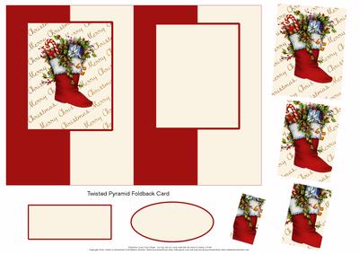 Twisted Pyramid Foldback Christmas Stocking