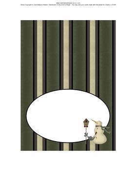 Snowman and Birdie House Insert