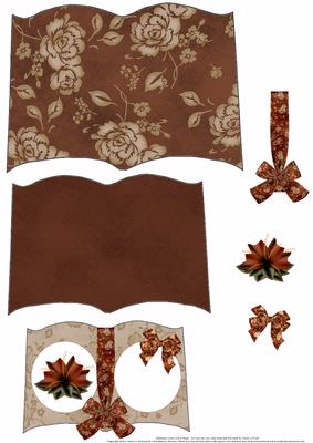 Bronze Floral and Ribbons