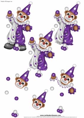 Purple Juggling Clown