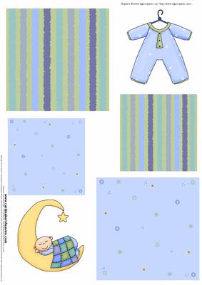 Blue and Green Baby Topper
