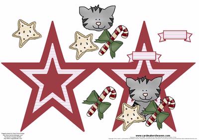Christmas Kitten and Candy Cane