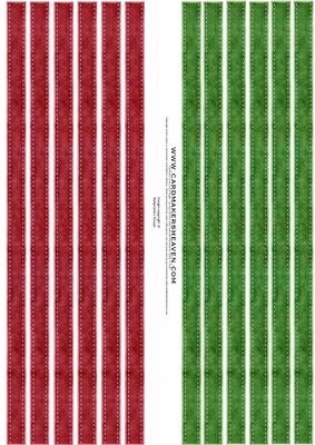 Christmas Ribbons Red and Green