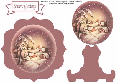Christmas Village Plate