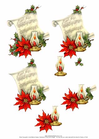 Christmas Hymn Sheet And Candles