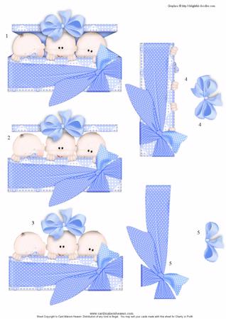 3 Babies In A Box Blue