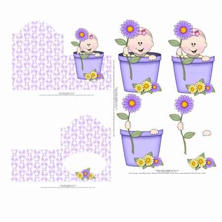 Kids Kit 8 Cute Flower Pot Baby
