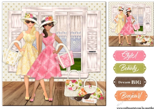 Fabulous Girls  Card Topper  2