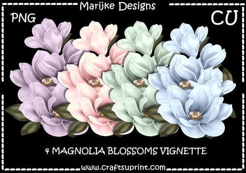  CU DR Magnolia Blossoms Vignette