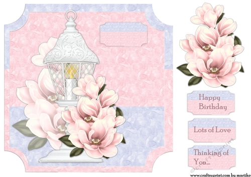 Quick Card  Pink  Magnolia & Lantern