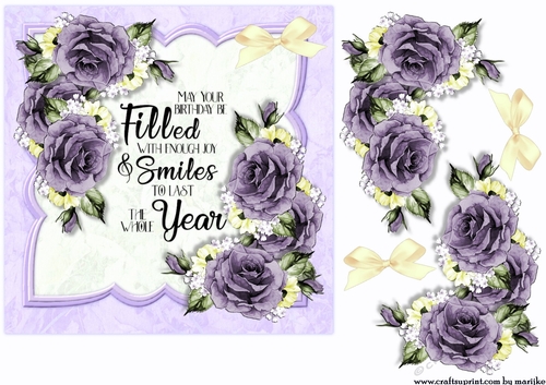 Scallop Topper Romantic Roses