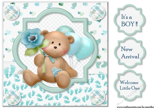 New baby Boy Topper
