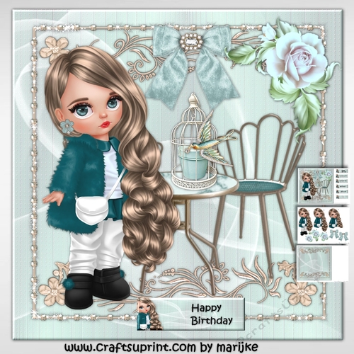 Cute Birthday Girl Mini Kit