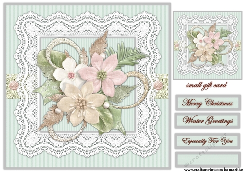 Card Topper Winter Flowers
