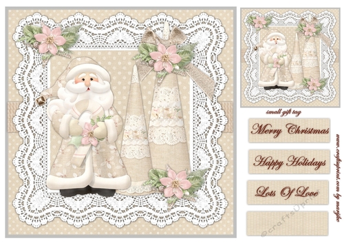 Card Topper Cute Santa