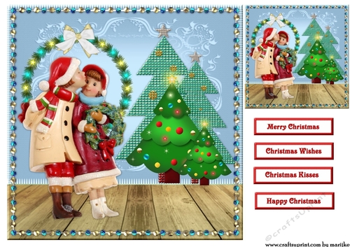 Cute Christmas Card Topper