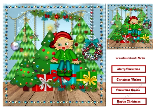 Cute   Christmas  Presents 2 Card Topper