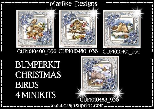 Bumperkit Christmas Birds 4 Mini Kits