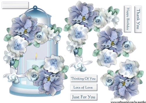  Lantern & Vintage Roses